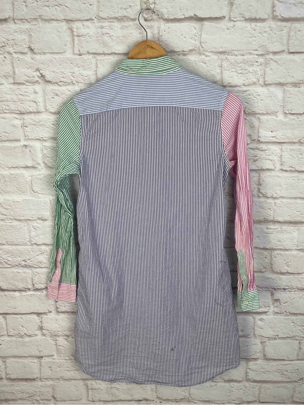 Ralph Lauren Striped Seersucker Fun Shirtdress Size 16 - Picture 2 of 10
